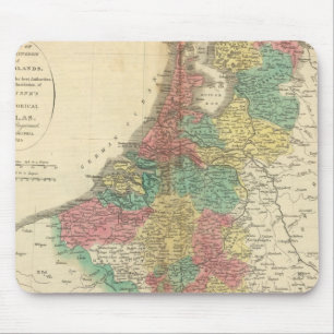 Netherlands, Beligium Atlas Map Mouse Pad