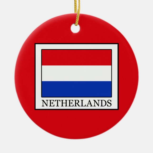 Netherlands Ceramic Ornament (Front)