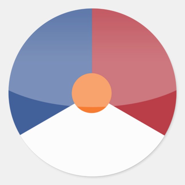 netherlands classic round sticker (Front)