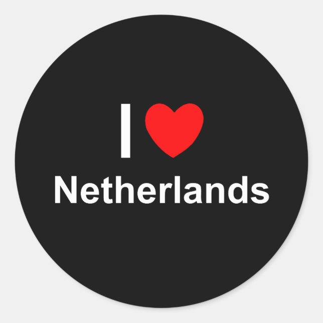 Netherlands Classic Round Sticker (Front)