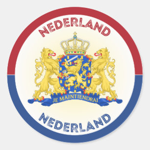 Netherlands Coat of Arms Circle Shape Classic Round Sticker