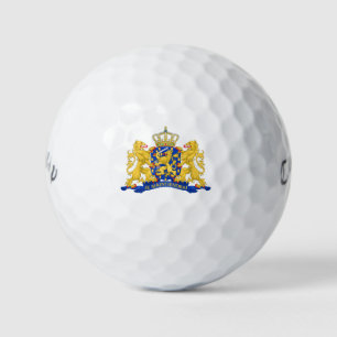 Netherlands Coat of Arms on White cwb gbcnt Golf Balls