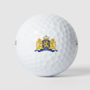 Netherlands Coat of Arms on White wu gbcnt Golf Balls