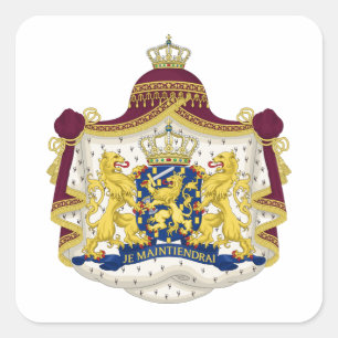 Netherlands Coat of Arms Square Sticker