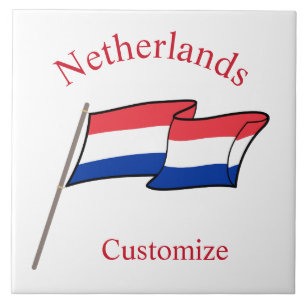 Netherlands Country Flag Thunder_Cove Ceramic Tile
