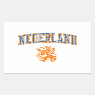 Netherlands + Crest Rectangular Sticker