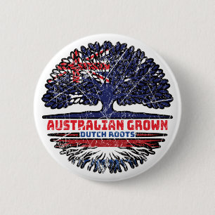 Netherlands Dutch Australian Australia Tree Roots 6 Cm Round Badge