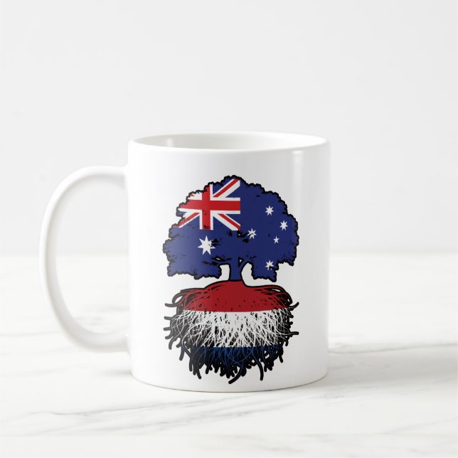 Netherlands Dutch Australian Australia Tree Roots Coffee Mug (Left)