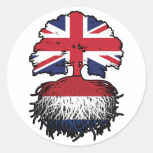Netherlands Dutch British UK United Kingdom Classic Round Sticker