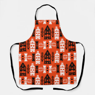 Netherlands Dutch Folk Art Print Apron