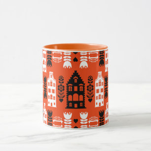 Netherlands Dutch Folk Art Print Mug
