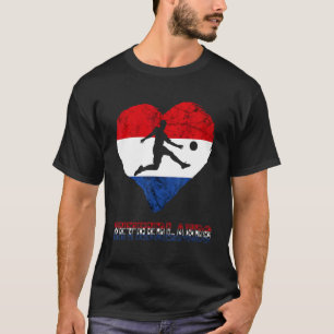 Netherlands Dutch Soccer Heart Nederland Flag Dutc T-Shirt