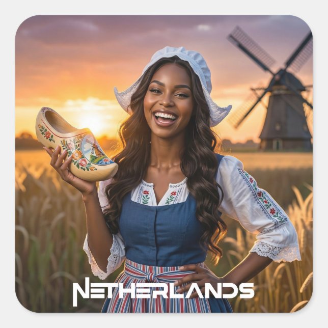 NETHERLANDS - DUTCH SQUARE STICKER (Front)