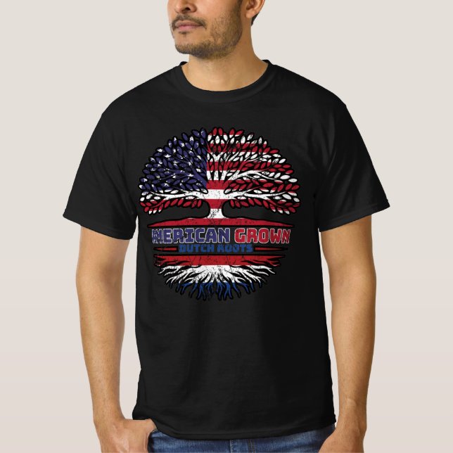 Netherlands Dutch US American USA United States T-Shirt (Front)