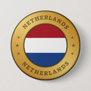 Netherlands Flag 7.5 Cm Round Badge