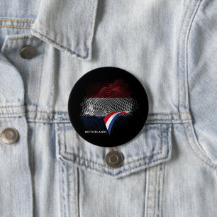 Netherlands flag 7.5 cm round badge