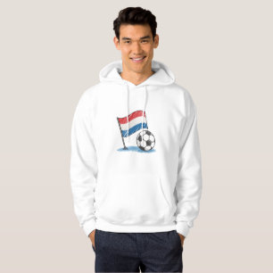 Netherlands flag and crayon-style soccer ball hoodie