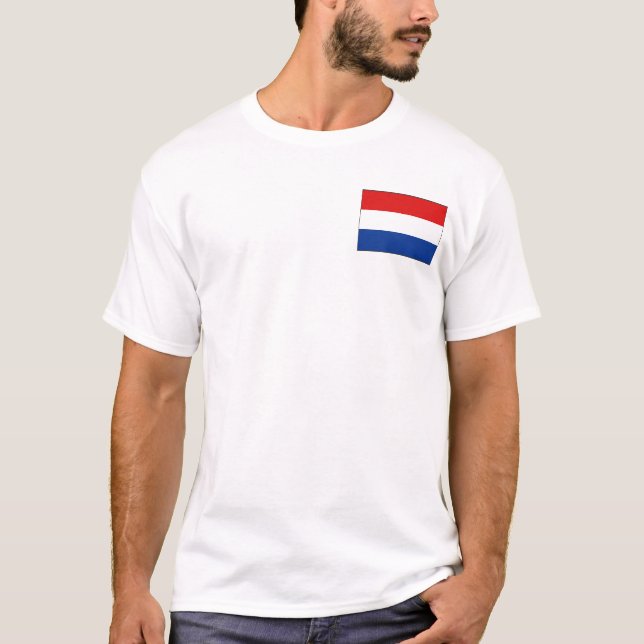Netherlands Flag and Map T-Shirt (Front)