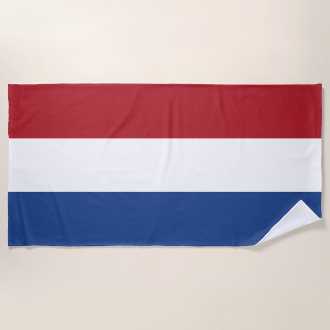Netherlands Flag Beach Towel (Front)