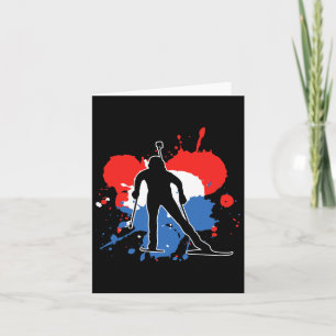 Netherlands Flag Biathlonist - Dutch Biathlon 1 Card