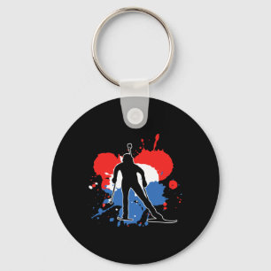 Netherlands Flag Biathlonist - Dutch Biathlon 1  Key Ring