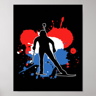 Netherlands Flag Biathlonist - Dutch Biathlon 1  Poster