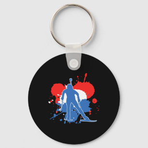 Netherlands Flag Biathlonist - Dutch Biathlon  Key Ring