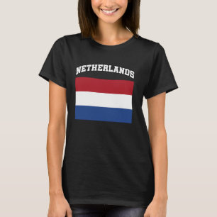 Netherlands Flag Bold Dutch Netherland Origin Souv T-Shirt