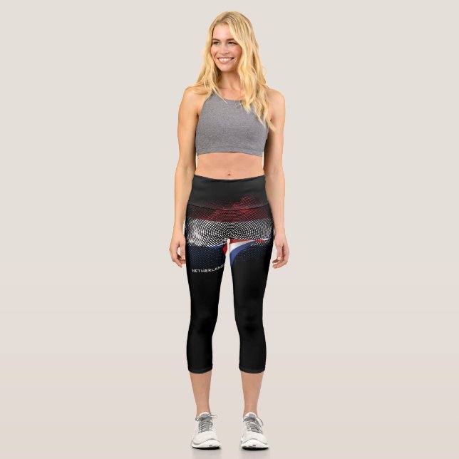 Netherlands flag capri leggings (Front)
