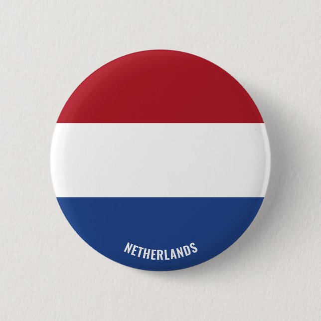Netherlands Flag Charming Patriotic 6 Cm Round Badge (Front)