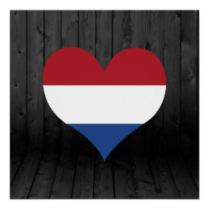 Netherlands flag coloured poster