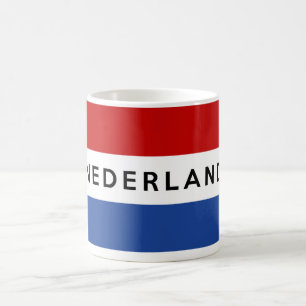netherlands flag country nederland text name dutch coffee mug