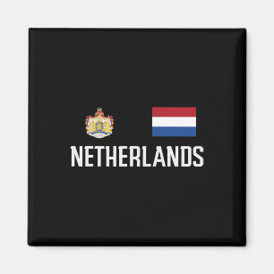 Netherlands Flag Footbyll Soccer Fan Men Women Kid Magnet