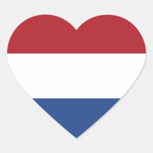 Netherlands Flag Heart Sticker