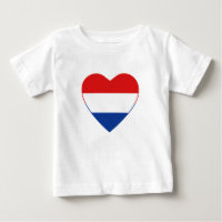 Netherlands Flag Heart T-Shirt