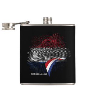 Netherlands flag hip flask
