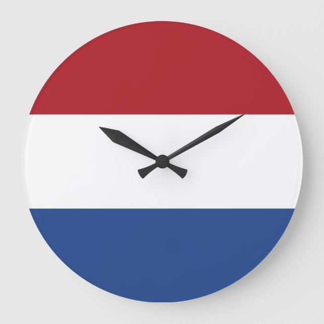 Netherlands Flag Large Clock (Front)