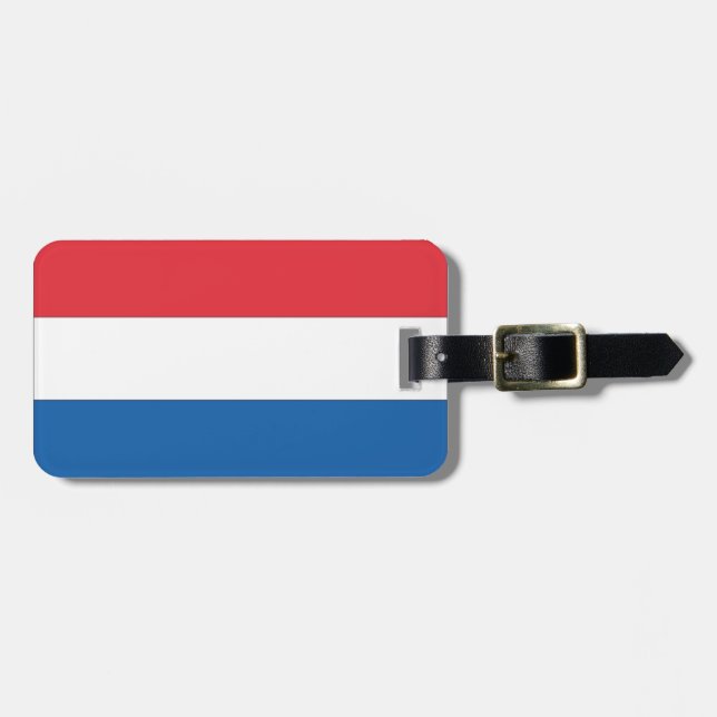 Netherlands Flag Luggage Tag (Front Horizontal)