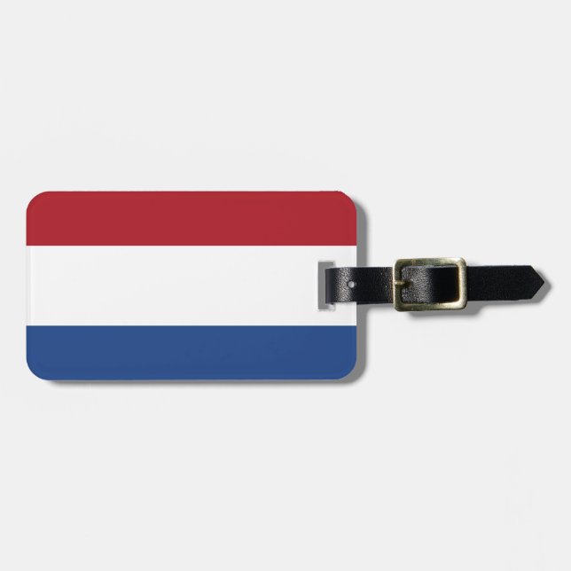 Netherlands Flag Luggage Tag (Front Horizontal)