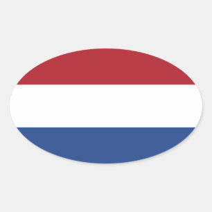 Netherlands Flag Oval Sticker