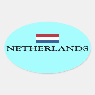 Netherlands Flag Oval Sticker Nederland Vlag Ovale