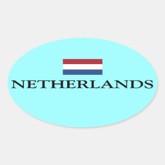Netherlands Flag Oval Sticker Nederland Vlag Ovale