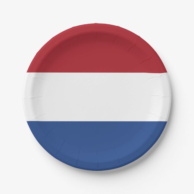 Netherlands Flag Paper Plate (Front)
