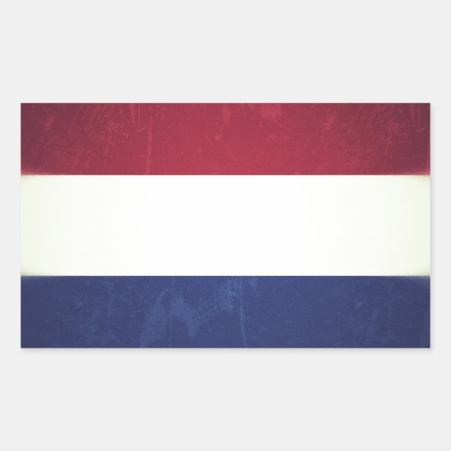 Netherlands flag rectangular sticker (Front)