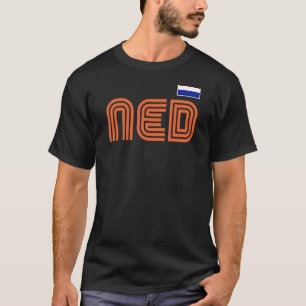 Netherlands Flag Retro International Country Neder T-Shirt