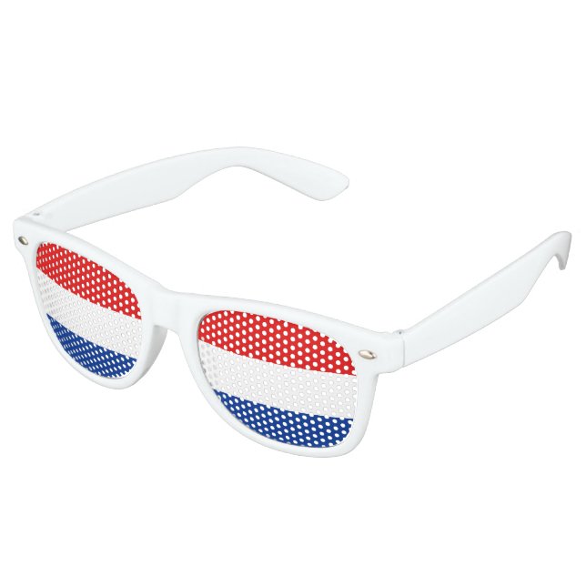 Netherlands Flag Retro Sunglasses (Angled)