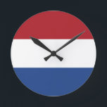 Netherlands Flag Round Clock<br><div class="desc">Netherlands Flag</div>