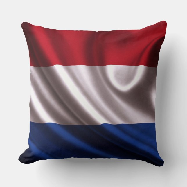 Netherlands Flag Throw Pillow (Front)