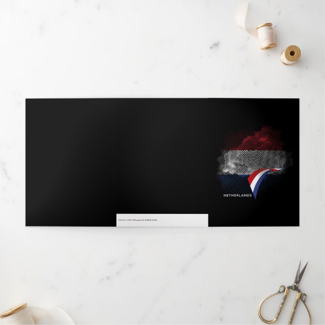 Netherlands flag Tri-Fold card (Outside)
