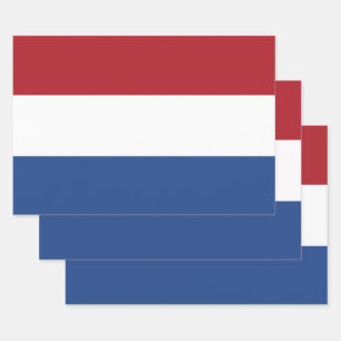 Netherlands Flag Wrapping Paper Sheet